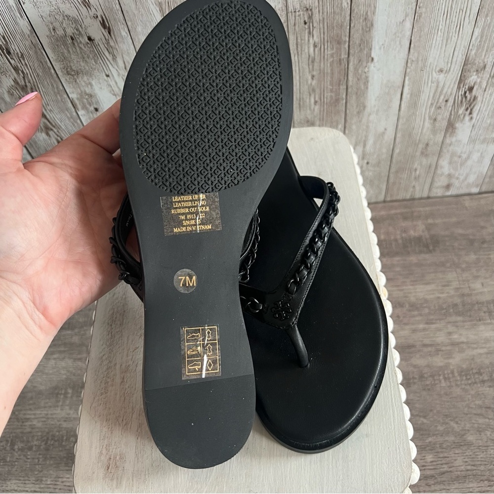 Tory Burch Every Chain Sandals Black New 7 - Picture 3 of 3